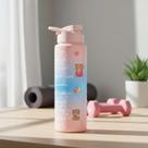 Squeeze de Plástico Sport Rosa Tie Day Ursinho 750 ml Squeeze de Plástico Sport Rosa Tie Day Ursinho 750 ml