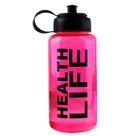Squeeze em Plástico Rosa com Bico e Alça Preto 1L - Clink