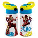 Squeeze Volta ás Aulas Personagens Bico Silicone Infantil 500ml Com Nome