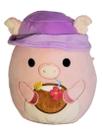 Squishmallows de pelúcia Peter The Pig 20 cm com chapéu