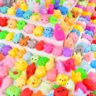 Squishy Toys LEEHUR 100 unidades Kawaii Mochi para crianças com bolsa de armazenamento