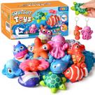 Squishy Toys SNLN Ocean, 12 peças para crianças com chaveiro