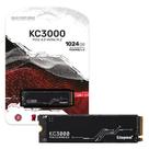 SSD M.2 1TB Kingston KC3000 NVMe PCIe 4.0 x4 Leitura 7000MBs Gravação 6000MBs Preto