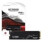 SSD M.2 2TB Kingston KC3000 NVMe PCIe 4.0 x4 Leitura 7000 MBs Gravação 7000 MBs Preto