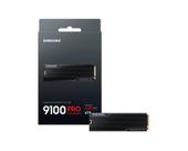SSD M.2 4TB Samsung 9100 Pro Heatsink Com Dissipador NVMe 2.0 PCIe Gen5.0 Leitura até 14800MBs Gravação até 13400MBs MZVAP4T0CW