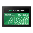 SSD Macrovip Premium 480GB 2.5" SATA III 6Gb/s, Leitura até 520MB/s, Gravação até 450MB/s MV480GB SSD Macrovip Premium 480GB 2.5" SATA III 6Gb/s, Leitura até 520MB/s, Gravação até 450MB/s MV480GB