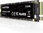 Ssd Nvme M.2 Ssd 512gb Pcie 3.0 - 2280 Alta Velocidade Kootion Preto
