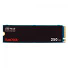 SSD SanDisk Plus, 250GB, M.2 NVMe PCIe 3.0, Leitura 2400MBs e Gravação 1500MBs, SDSSDA3N-250G-G26 SSD SanDisk Plus, 250GB, M.2 NVMe PCIe 3.0, Leitura 2400MBs e Gravação 1500MBs, SDSSDA3N-250G-G26
