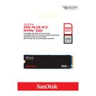 Ssd Sandisk Plus 500gb M.2 2280 Nvme Leitura E Gravação 2400mb/s - 1500mb/s Gen3x4 Sdssda3n-500g-g26 Ssd Sandisk Plus 500gb M.2 2280 Nvme Leitura E Gravação 2400mb/s - 1500mb/s Gen3x4 Sdssda3n-500g-g26