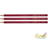 Stabilo Kit 3 Lápis Sextavado Aquarelável Cor:Vermelho