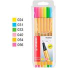 Stabilo Point 88 Caneta Extrafina 6 Cores Neon