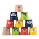Stacking Cup Domino Building Block Toy, jogo DIY para pais e filhos