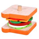 Stacking Toy Hamburger Wooden Burger Toy Play Food para crianças