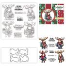 Stamp and Die Set YIXUAN Tema de renas de Natal de inverno