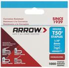Staples Arrow Fastener 504SS1 T50 em aço inoxidável, pacote com 1000