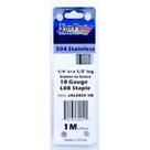 Staples de coroa estreita de aço inoxidável NailPro L08SS 1/2 perna x 1/4, 1000 unidades