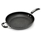 Starfrit The Rock Classic Frigideira Profunda Antiaderente 32 cm com Cabo Auxiliar - Alumínio Forjado Durável - Resistente ao Forno - Livre de PFOA - Fácil de Limpar
