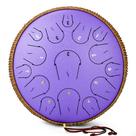 Steel Tongue Drum Lidguni 15 Note 35,56 cm com livro de música roxo