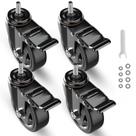 Stem Caster Wheels YUPEZOP de 3 polegadas e 725 kg com rosca, conjunto de 4