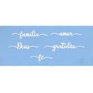 Stencil Arte Fácil 12 x 28cm - ST-389 Família, Amor, Gratidão