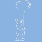 Stencil Arte Fácil 15 x 15 cm - PC-507 Coelho com Balão