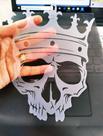 Stencil Caveira com Coroa para Pinturas e Aerografias - 2R07 Stencil Caveira com Coroa para Pinturas e Aerografias - 2R07