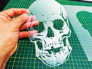 Stencil Caveira para Pinturas e Aerografias - 2R05