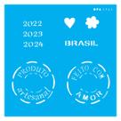 Stencil De Acetato Para Pintura 14x14 cm OPA - 1741 - Selo Artesanal