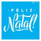 Stencil De Acetato Para Pintura 14x14 cm OPA - 3010 - Frase Feliz Natal