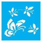 Stencil De Acetato Para Pintura 14x14 cm OPA - 990 - Insetos