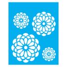 Stencil de Acetato para Pintura 20x25 cm OPA - 1245 - Flores Redondas