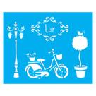 Stencil de Acetato para Pintura 20x25 cm OPA - 1401 - Bicicleta E Poste