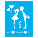 Stencil de Acetato para Pintura 20x25 cm OPA - 1449 - Namorados