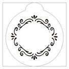 Stencil de Acetato para Pintura OPA Redondo 10 x 10 cm - 848 Moldura Arabesco