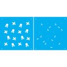 Stencil Duplo De Acetato Para Pintura 14x14 cm OPA - 1171 - Micro Caveiras