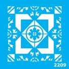 Stencil Jóia Azulejo QAZ - 15 x 15cm