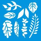 Stencil Litoarte 10 x 10 cm - ST-X-203 Folhas