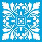 Stencil Litoarte 10 x 10 cm - ST-X-314 Azulejo