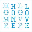 Stencil Litoarte 10 X 10 - cm - ST - X - 414 Home Love