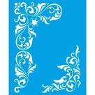 Stencil Litoarte 17 x 21 cm - STM-335 Cantoneira Arabescos