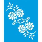 Stencil Litoarte 17 x 21 cm - STM-646 Arranjo De Flores e Folhas