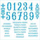 Stencil LitoArte 20 x 20 cm - STXX-247 Calendário Permanente