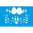 Stencil Litoarte 21 x 34 cm - ST-226 Casal de Passarinhos no Galho Stencil Litoarte 21 x 34 cm - ST-226 Casal de Passarinhos no Galho