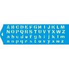 Stencil Litoarte 8,4 x 28,6 cm - STE-032 Alfabeto