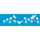 Stencil Litoarte 8,4 x 28,6 cm - STE-136 Jardim
