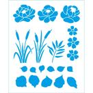 Stencil Litoarte Karla Fontenelle 17 x 21 cm - STM-730 Flores e Folhas Stencil Litoarte Karla Fontenelle 17 x 21 cm - STM-730 Flores e Folhas