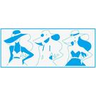 Stencil Litoarte Karla Fontenelle Sobreposição 17 x 42 cm - STG-084 Bonecas Mulheres