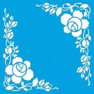 Stencil Litoarte Mara Fernandes 20 x 20 cm - STXX-038 Cantoneiras De Rosas Stencil Litoarte Mara Fernandes 20 x 20 cm - STXX-038 Cantoneiras De Rosas