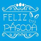 Stencil Litoarte Páscoa 20 x 20 cm - STXX-054 Feliz Páscoa Stencil Litoarte Páscoa 20 x 20 cm - STXX-054 Feliz Páscoa