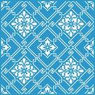 Stencil Litoarte Rose Ferreira 20 x 20 cm - STXX-005 Estampa Azulejo Com Flores